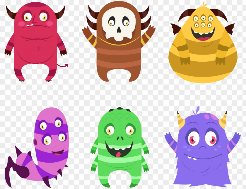 Vector Hand-drawn Cartoon Monster Download Clip Art PNG