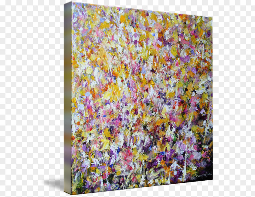 Design Floral Acrylic Paint Art Wildflower PNG