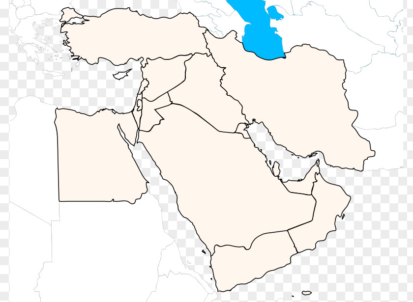 Pakistan Map Outline Middle East Fertile Crescent Western Asia World PNG