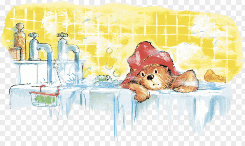 Bear Paddington Watercolor Painting PNG