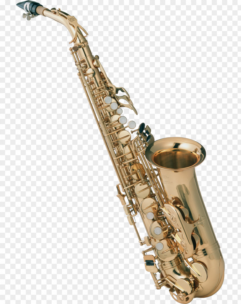 Golden Saxophone Trumpet Clip Art PNG