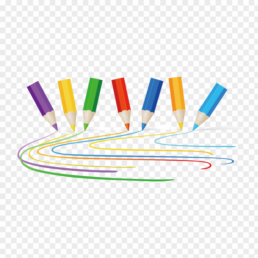 Vector Color Pen Colored Pencil Drawing Graphic Arts PNG