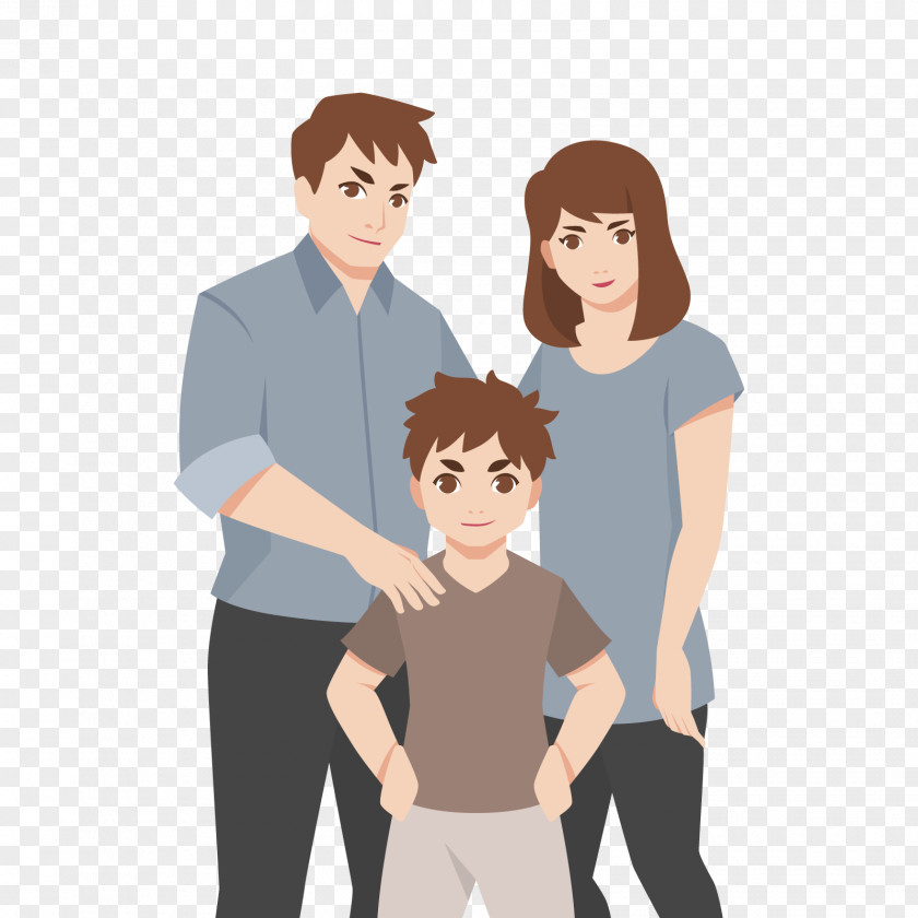 Vector Warm Family Cartoon Download Icon PNG