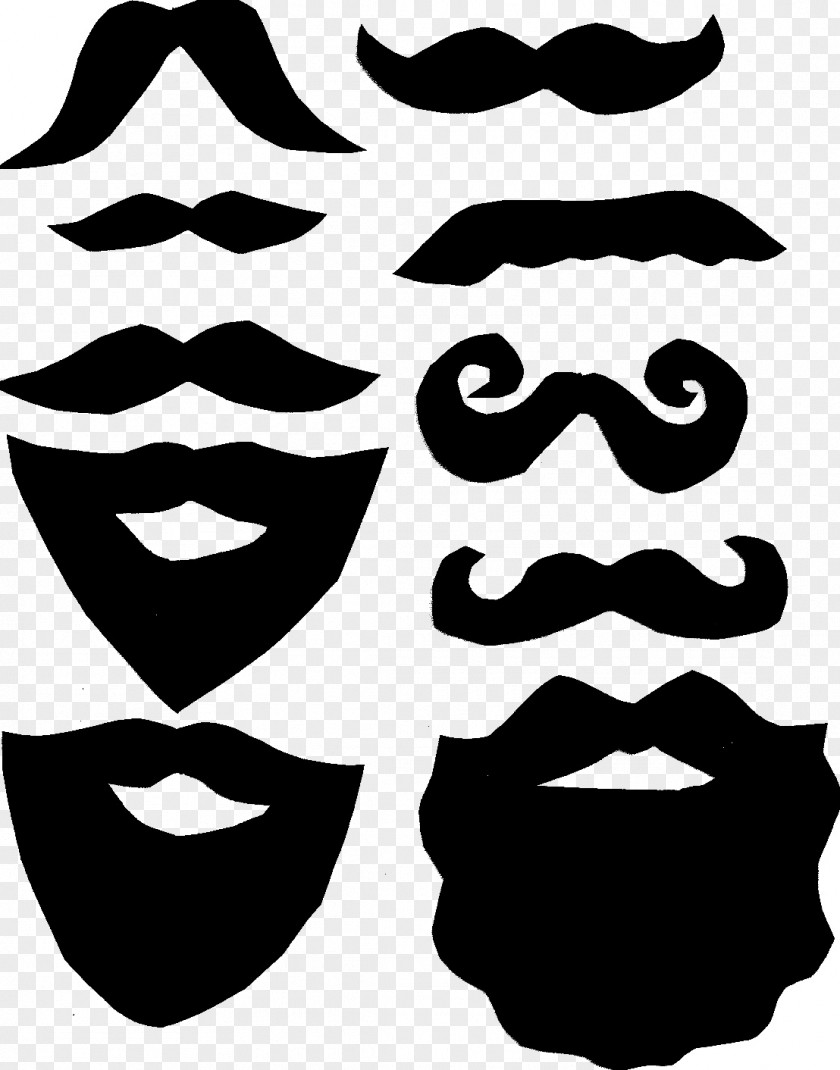Beard And Moustache Lip Template Clip Art PNG