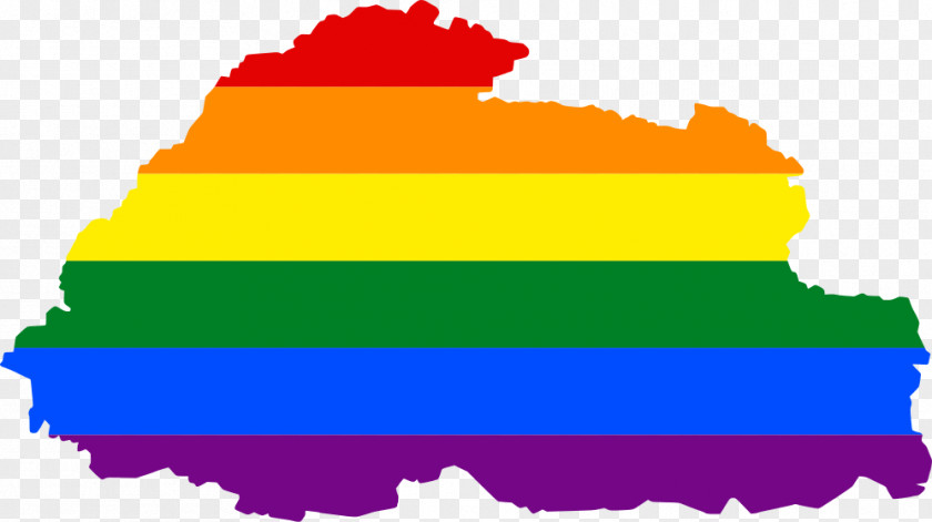 Map Flag Of Bhutan LGBT Rainbow PNG