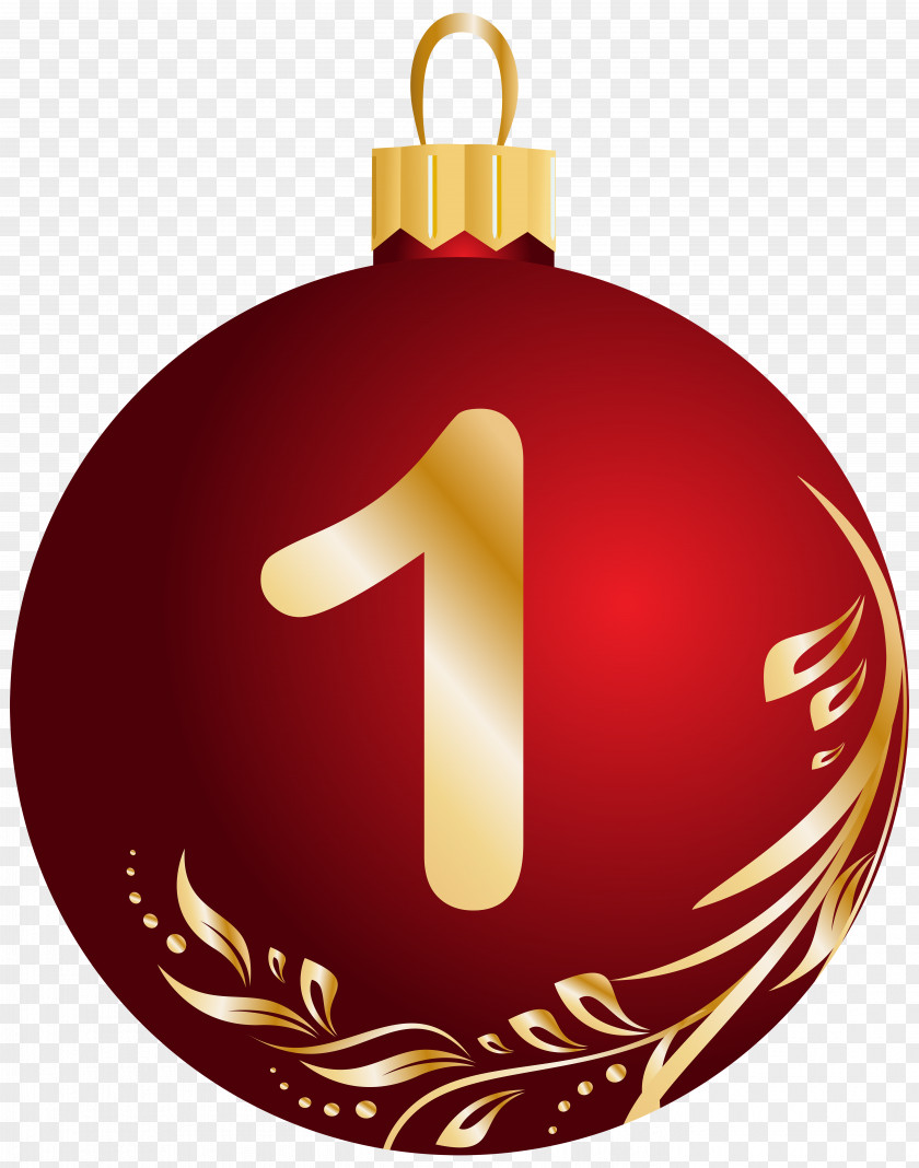 Number One Christmas Ornament Tree Clip Art PNG