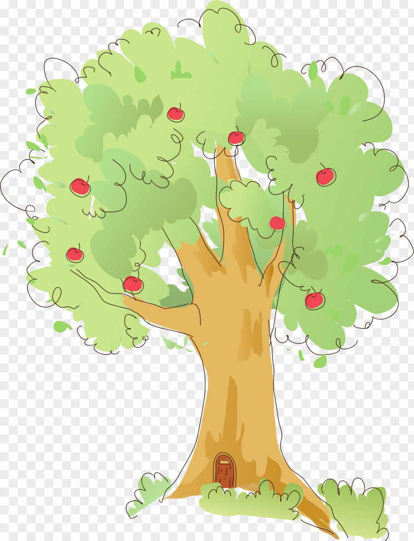 Painted Apple Fruit Tree PNG