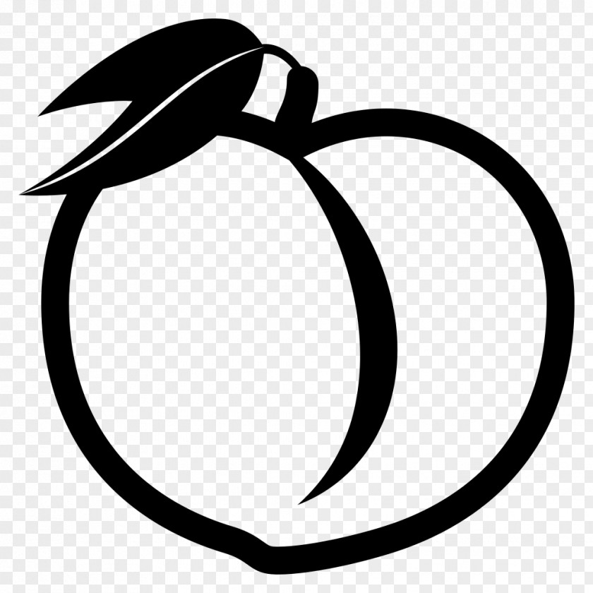 Peach Black And White Clip Art PNG