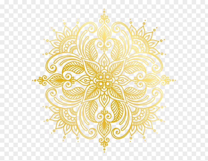 Gold Pattern Shading Vector Material Plant Motif Download Clip Art PNG