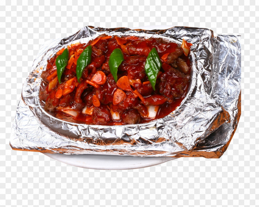 Iron Plate Western Black Pepper Beef Meatball Teppanyaki Romeritos Chinese Cuisine PNG