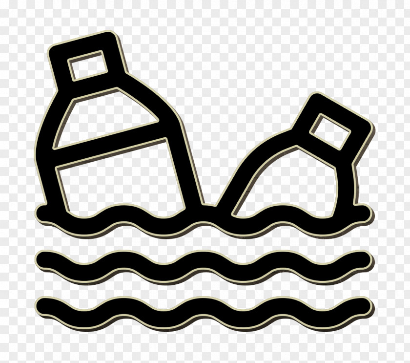 Plastic Bottle Icon Ocean Climate Change PNG