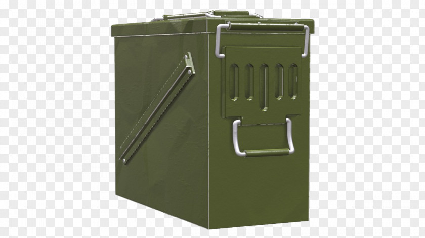Small Green Tin Ammunition Box Angle PNG
