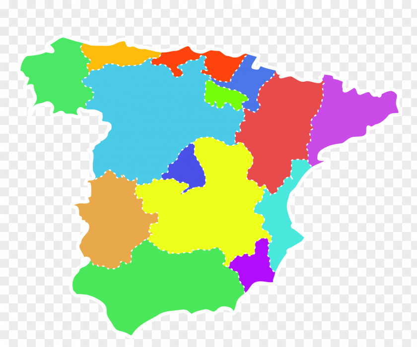 Vector Map Spain Stock Illustration PNG