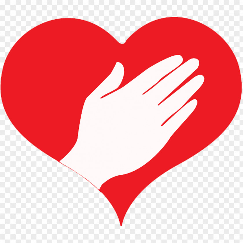 Caring Heart Hand Finger Clip Art PNG