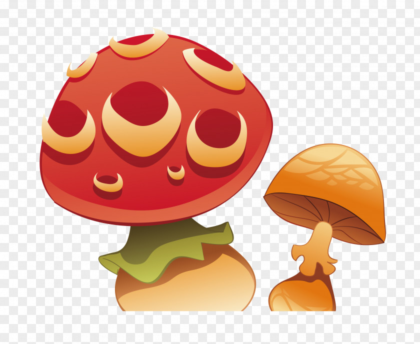 Cartoon Mushroom Vector Illustration PNG