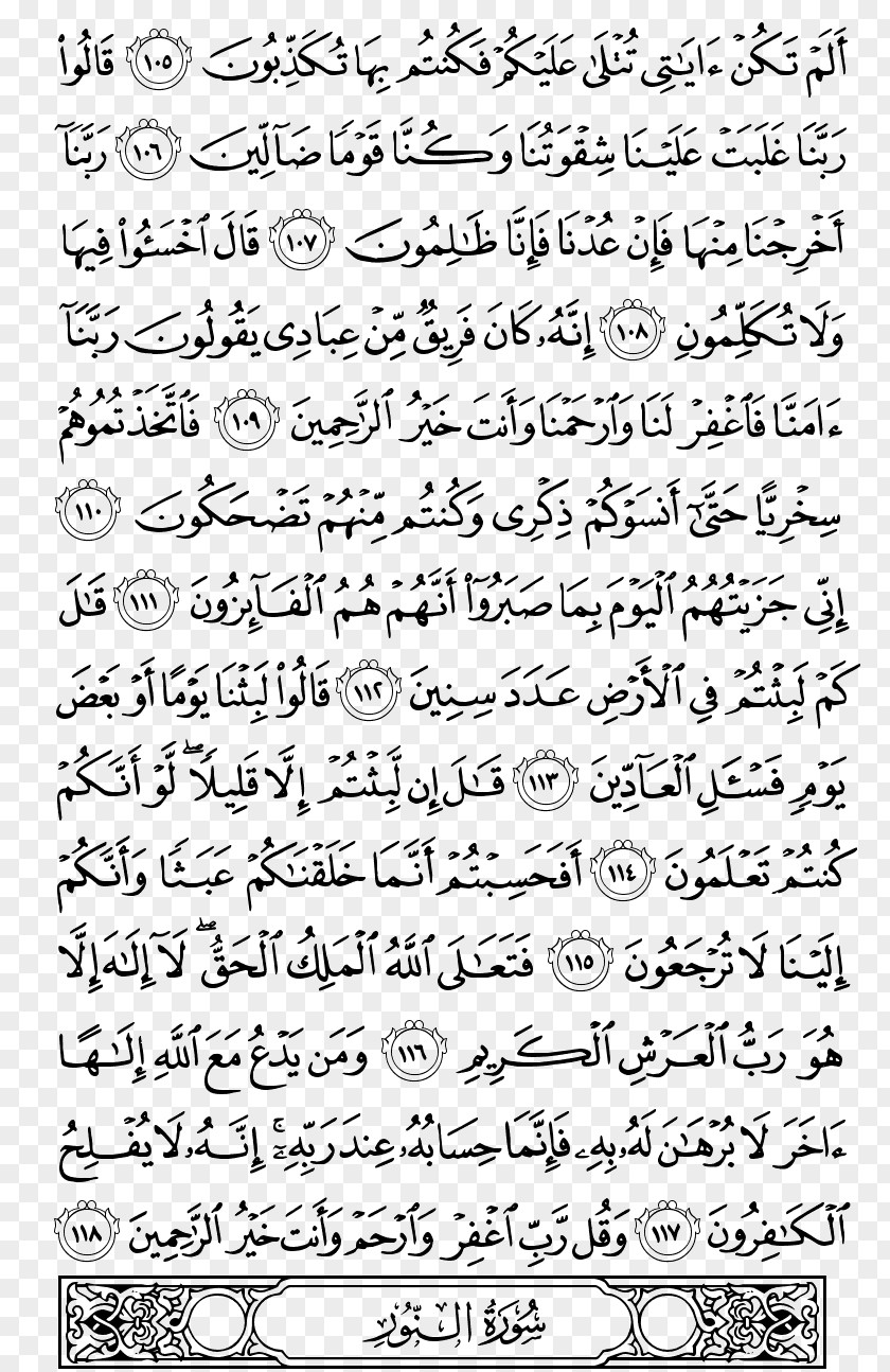 Quraan Karem Quran Al-Anbiya Al-Mu'minoon Juz' Surah PNG