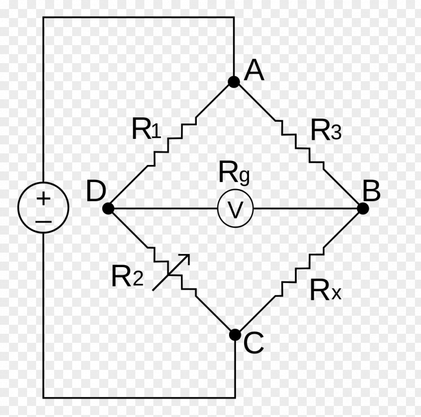 Wheatstone Bridge Electrical Network Circuit Measurement Resistor PNG