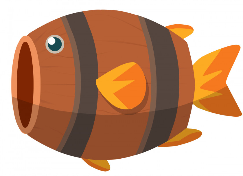 Animation Wine Barrel Fish Clip Art PNG