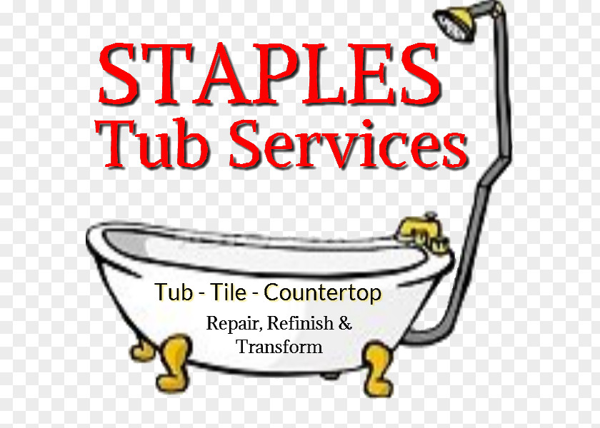 Bathtub Refinishing Bathroom Brand Staples Tub Services PNG