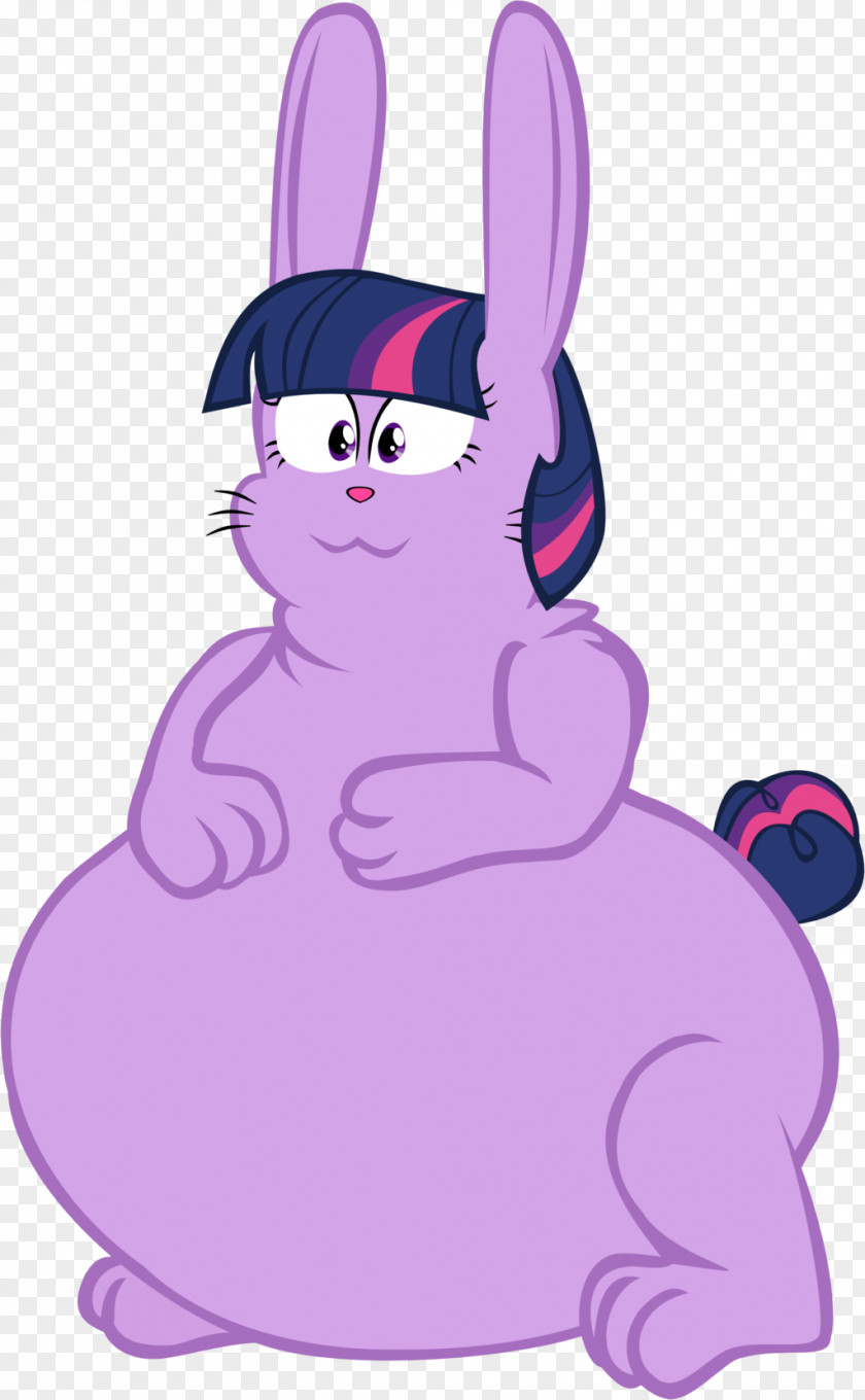 Fat Easter Bunny Twilight Sparkle Rabbit Hare Art PNG