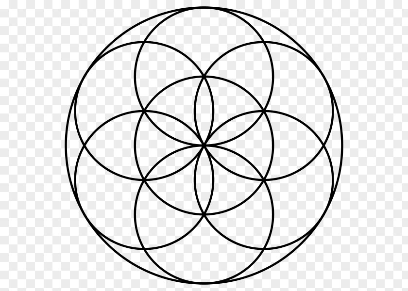 Seed Sacred Geometry Overlapping Circles Grid Vesica Piscis PNG