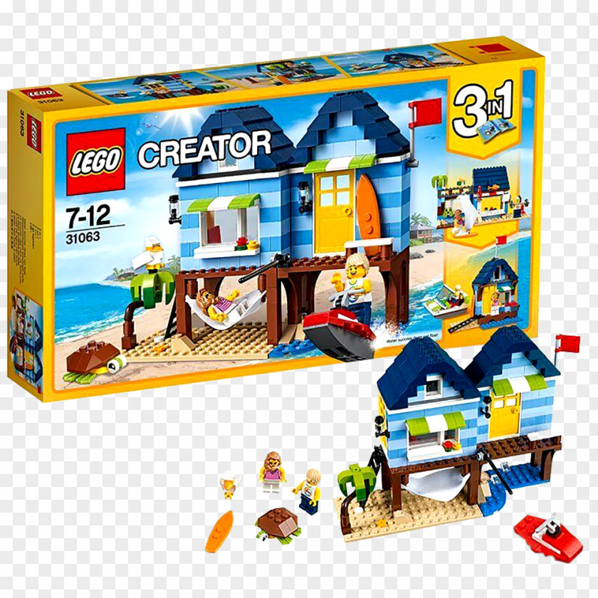 Toy LEGO 31063 Creator Beachside Vacation Lego Block PNG