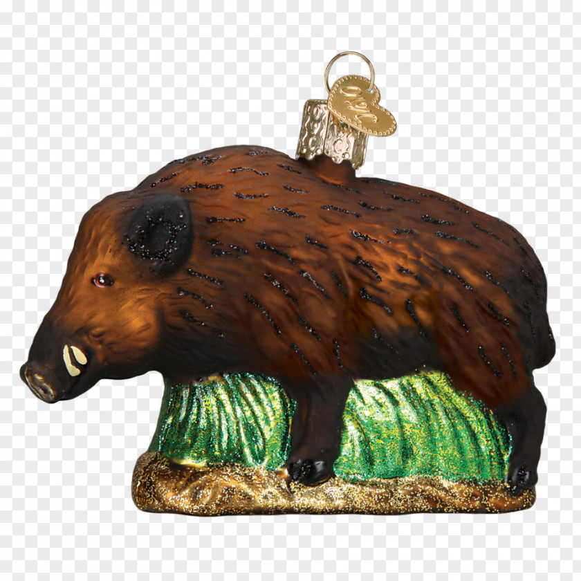 Boar Wild Christmas Ornament Tree Glass PNG
