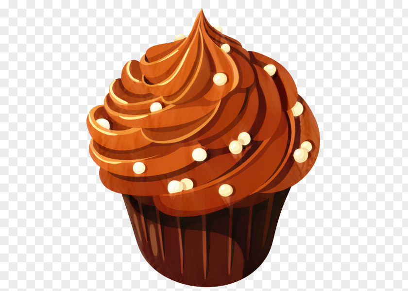 Cupcake Chocolate Cake Brownie Cream PNG