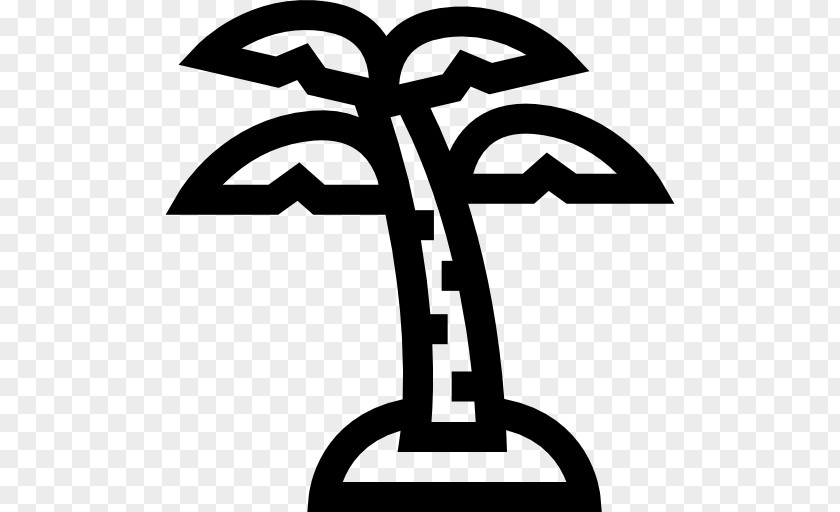 Palm Top Tree Line White Clip Art PNG