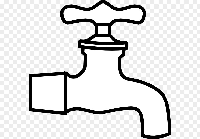 Plumbing Cliparts Tap Water Black And White Clip Art PNG