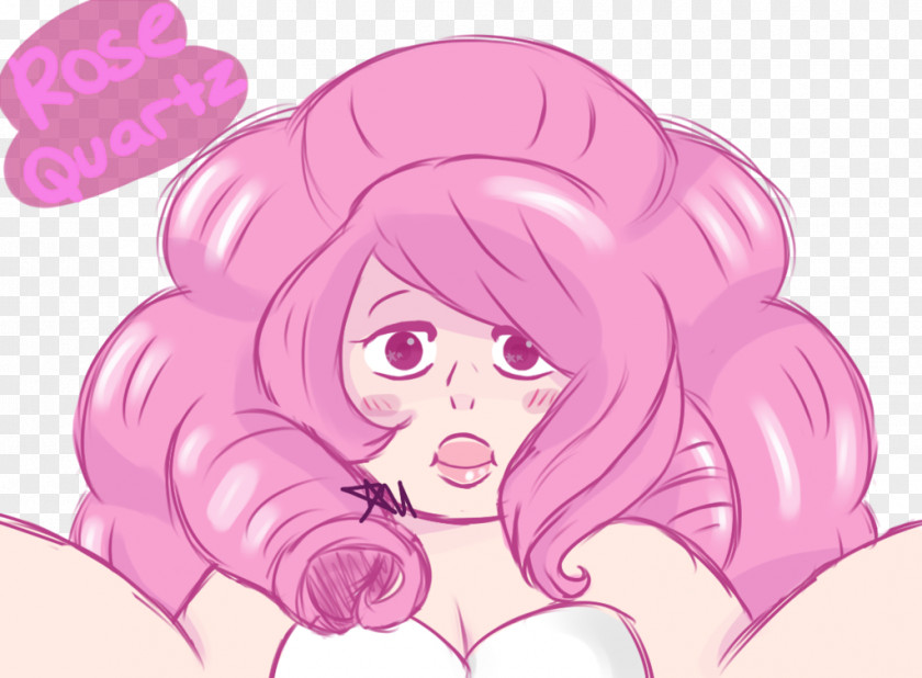 Smile Rose Quartz Face Pink PNG