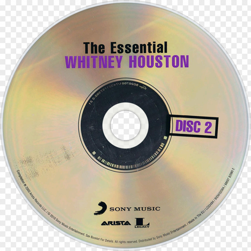 Whitney Houston Compact Disc The Essential Album PNG