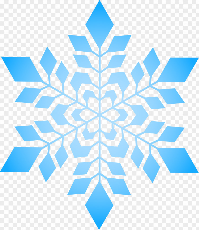 Simple Blue Snowflake PNG