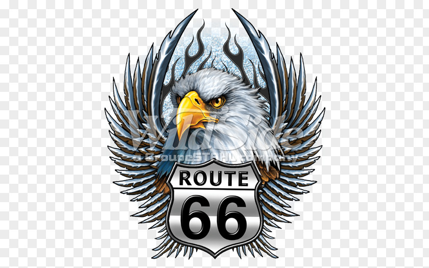 T-shirt Bald Eagle U.S. Route 66 Motorcycle PNG
