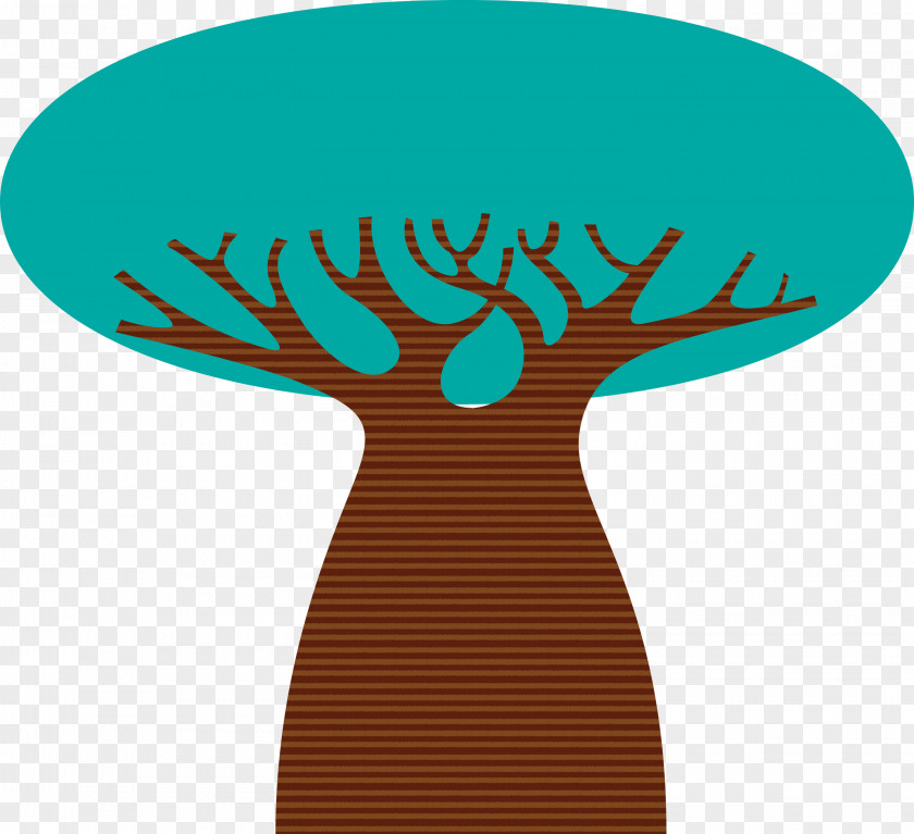 Antler Teal M-tree Meter Tree PNG