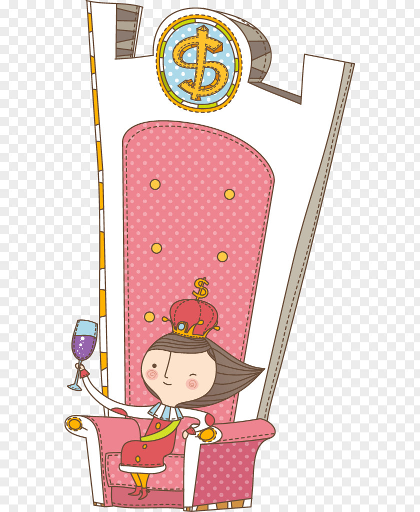 Royal Pink Cartoon Queen Illustration PNG