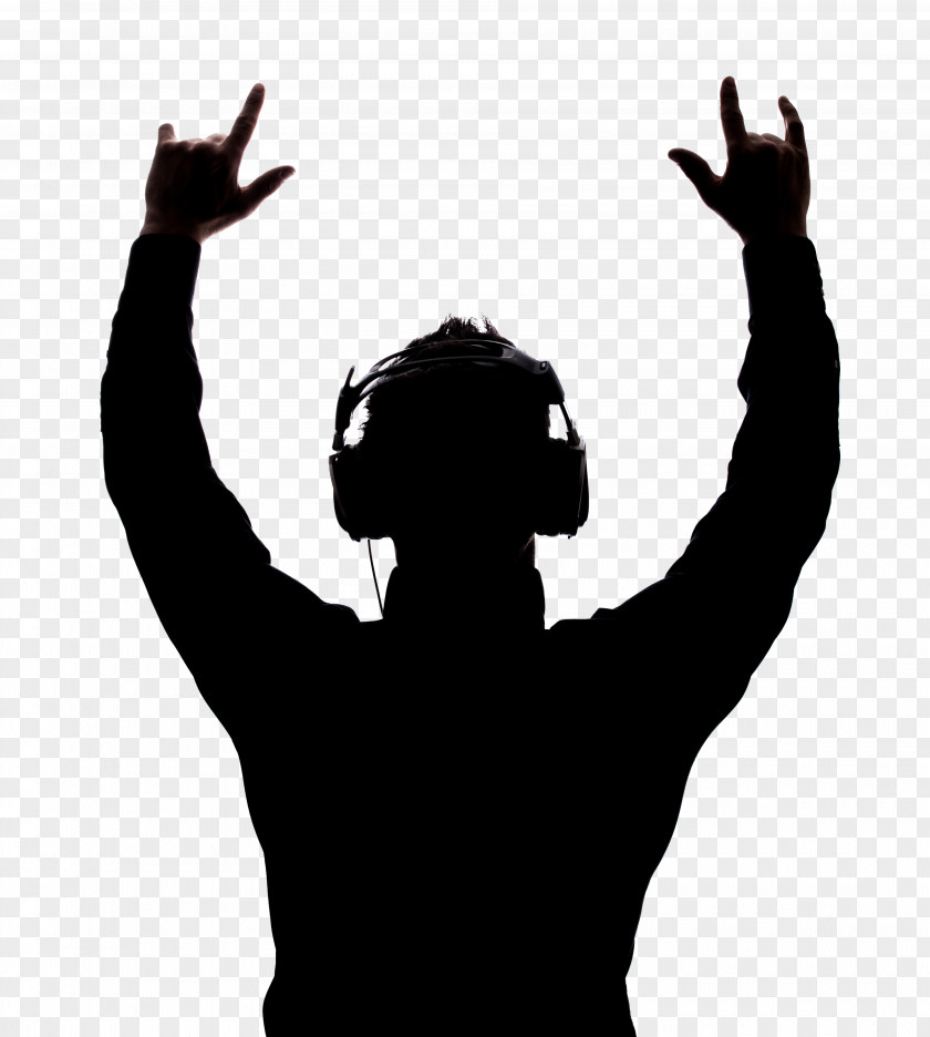 Silhouette Disc Jockey Stock Photography Royalty-free PNG