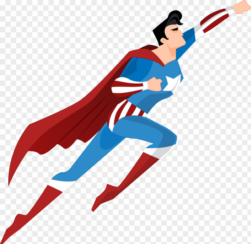 An Appropriate Amount Of Hand-painted M Superman Flying Clark Kent Superhero Comic Book PNG