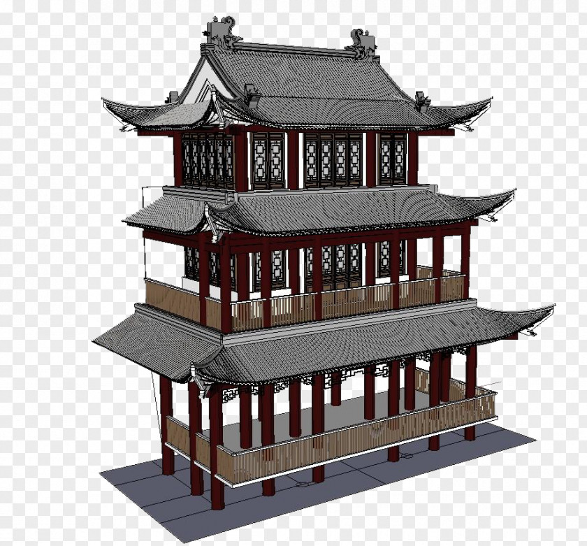 Antique Houses On Stilts Model Architecture Facade Photography PNG
