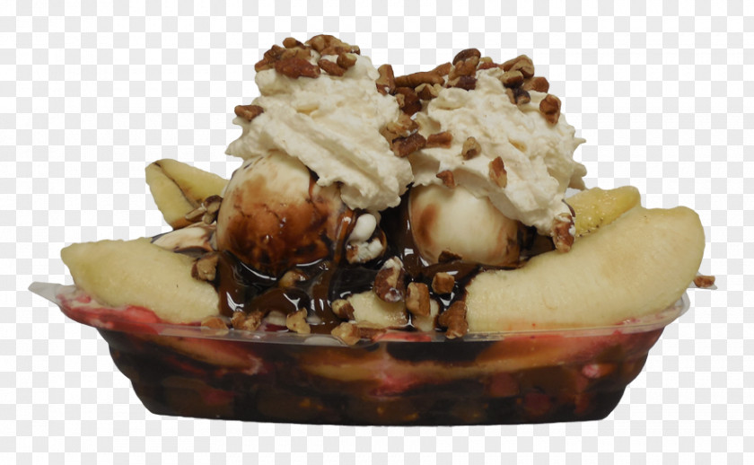 Banana Cream Sundae Split Ice Chocolate Brownie Babcock Hall Dairy Store PNG