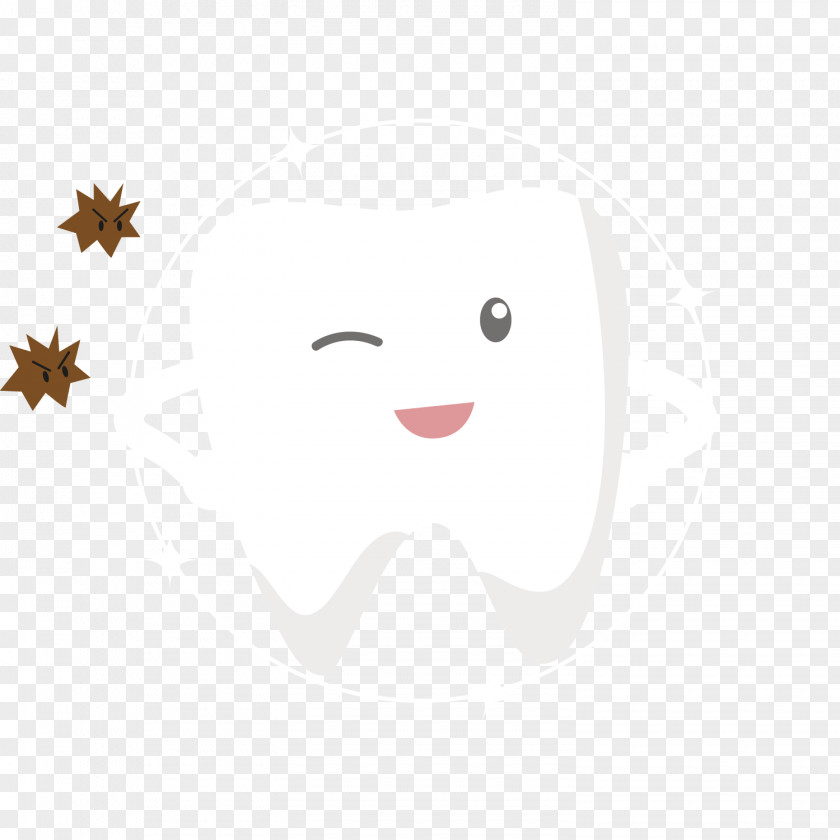 Vector White Teeth Smiling Face Smile Tooth PNG