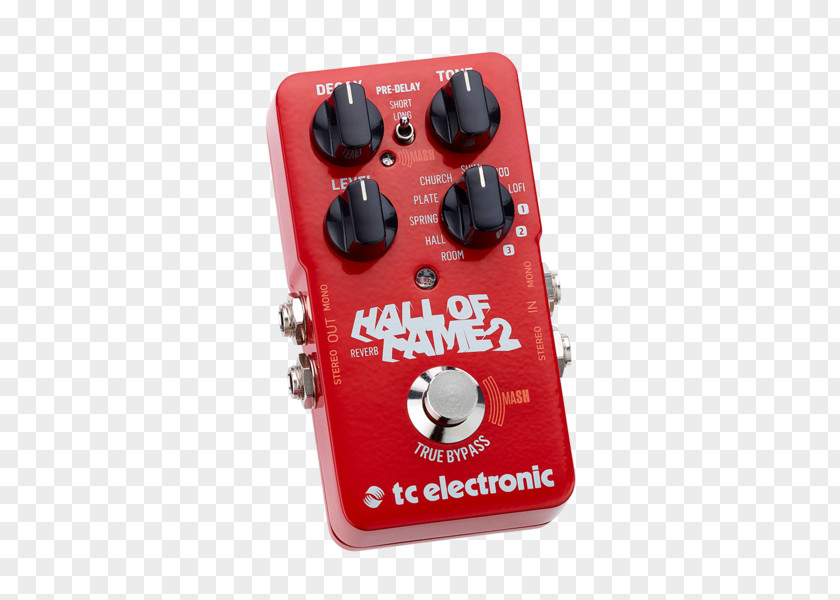 Electric Guitar TC Electronic Hall Of Fame Reverb Effects Processors & Pedals Reverberation PNG