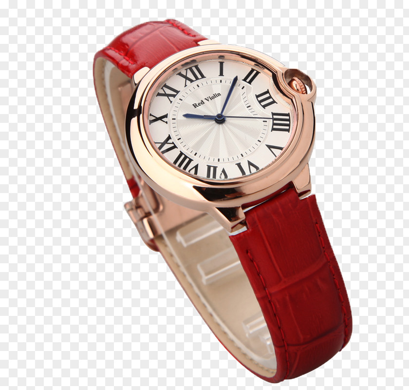 Leather Watch Strap Quartz Clock Apple PNG