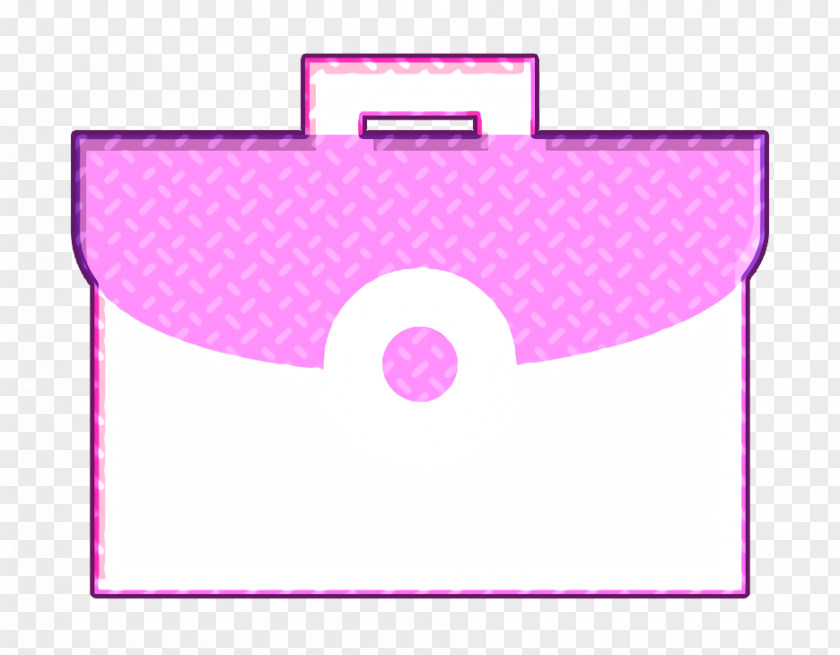 Magenta Violet Bag Icon Briefcase Business PNG