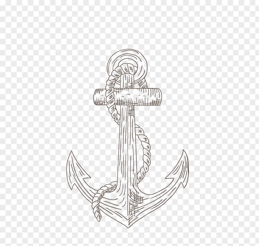 Vector Painted Anchor PNG