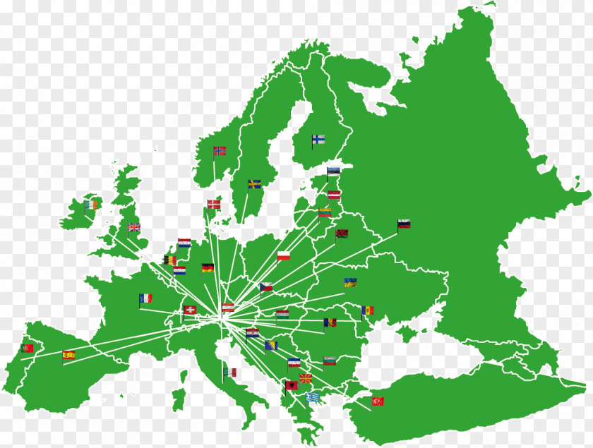 Globe Europe Continent Vector Map PNG