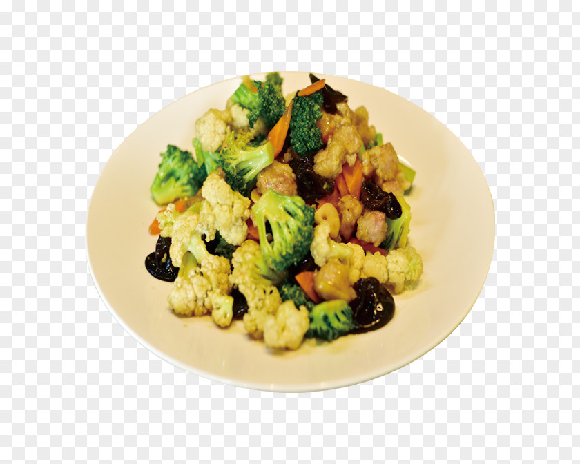 Rouchao Broccoli Cauliflower Chinese Cuisine Vegetarian Meat Food PNG