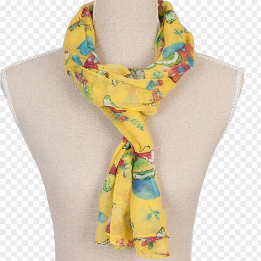 Coffee Scarf Genießerfrühstück Yellow White PNG