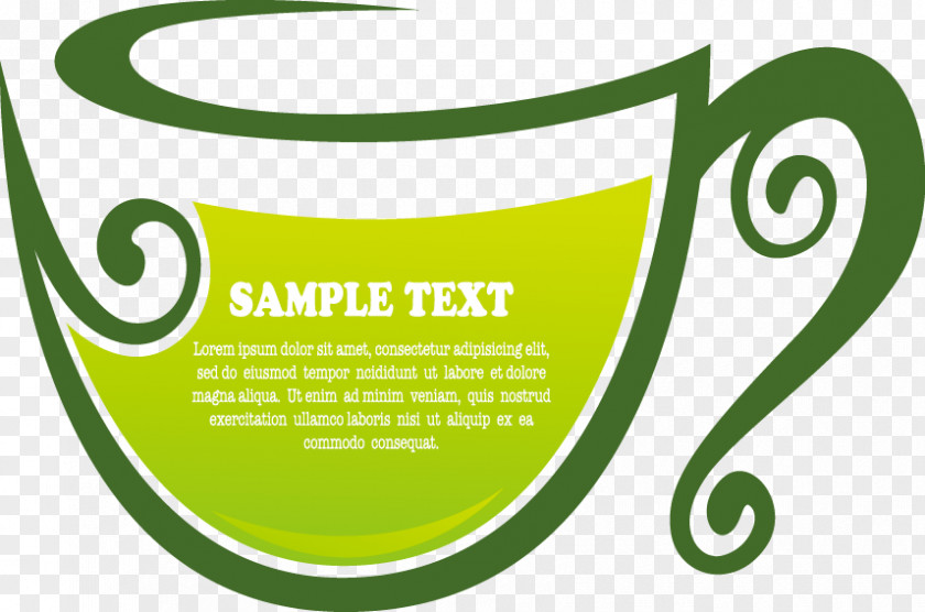 Creative Tea Picture Material Green PNG
