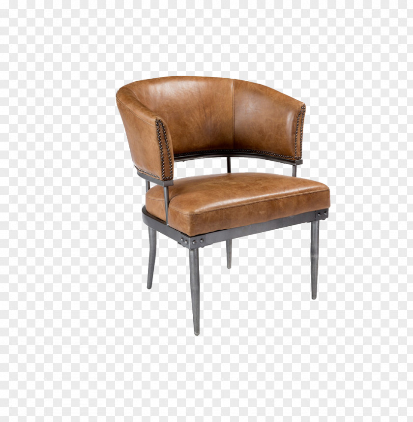 Leather Chair Club Table Furniture Seat PNG